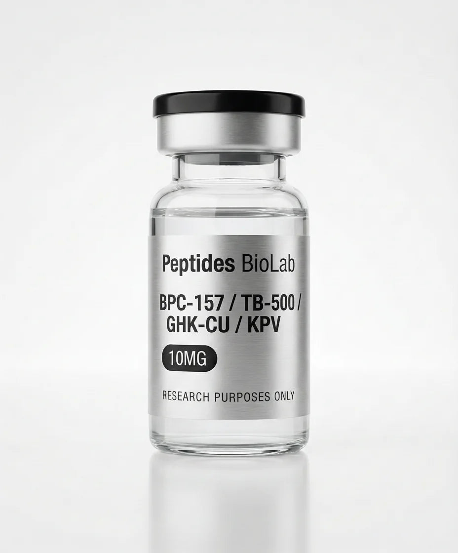 BPC-157 TB-500 GHK-CU KPV Quad Peptide Blend 10mg - Recovery Research | Peptides BioLab