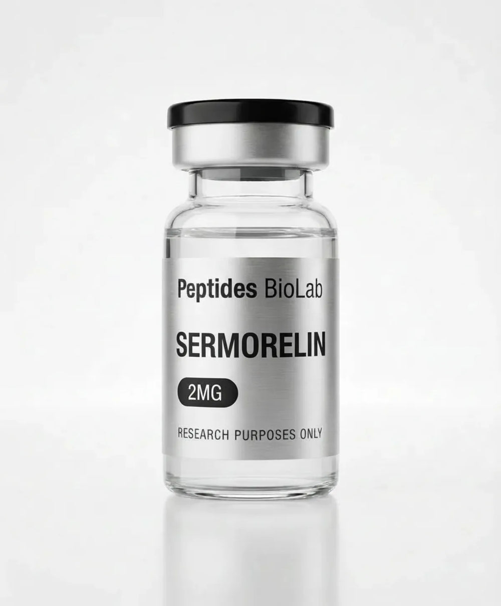 Sermorelin 2MG Growth Hormone Research Peptide Vial - Peptides BioLab